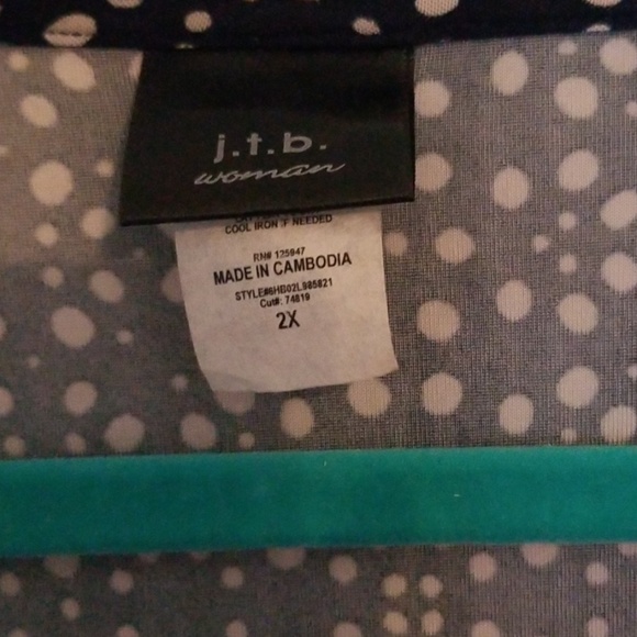 JTB Woman Navy White Blouse! - Picture 5 of 6